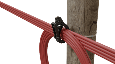 Cable slack management with clamp for securing excess slack